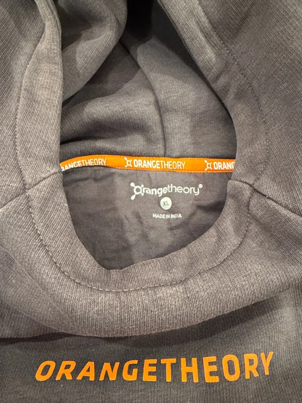 Orangetheory Charcoal Crewneck Sweater with Orange Logo - Picture 2 of 3